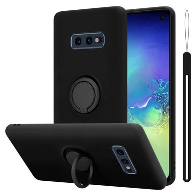 CADORABO Hülle für Samsung Galaxy S10e Schutzhülle Handy Cover Case TPU Silikon Ring
