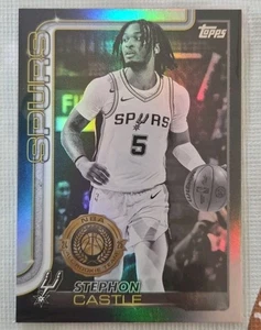 2025 Topps NBA Stephon Castle Target Exclusive Blackout Parallel SP ROY - Bild 1 von 2