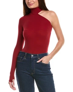 Commando® Ballet One-Shoulder Turtleneck Bodysuit Women's Red Os - Picture 1 of 4