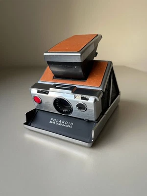 宝丽来 SX-70 陆地相机即时胶片美国棕色皮革折叠未测试 — 第 1/4 张图片