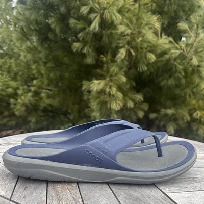 Sandalias Crocs Swiftwater Wave para hombre talla 10 azul marino gris pizarra zapatos Foto 1 de 4