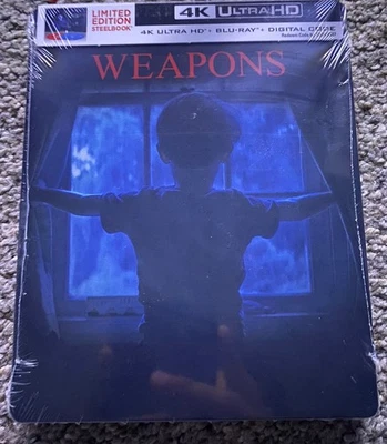 Weapons (2025) SteelBook 4K Ultra HD + Blu-Ray Disc + Digital 4K Brand New - Image 1 of 3