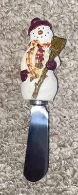 Cuchillo/esparcidor muñeco de nieve de Navidad Debbie Mumm Foto 1 de 4