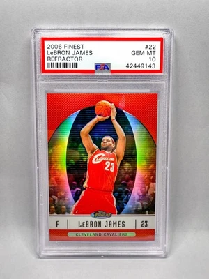 2006 FINEST LeBRON JAMES REFRACTOR - PSA 10 - Image 1 of 2