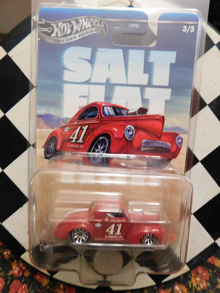 HOT WHEELS 2025 SALT FLAT 1/64 1941 WILLYS W/PLASTIC CASE - Image 1 of 1
