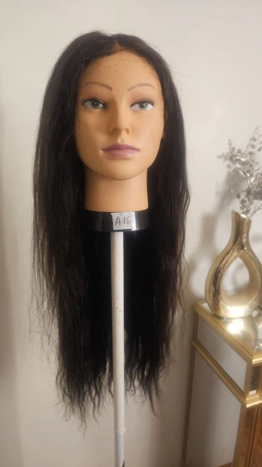 Peruca de renda marrom escuro de alta qualidade top 26 a 28 "lisa 150% cabelo humano virgem  - Imagem 1 de 4