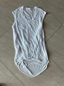 2841 Helmut Lang white sleeveless tunic top size P - Picture 1 of 5