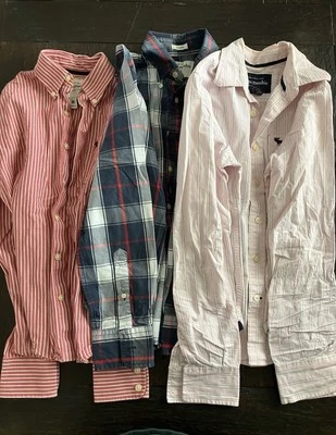 Abercrombie Kids Flannel Plaid Shirt Boys Size M/L Long Sleeve Button Up Lotof3 - Image 1 of 4