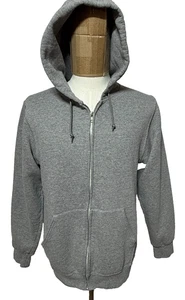 Russell Hoodie Herren Medium grau durchgehender Reißverschluss Kängurutaschen Sweatshirt Outdoor - Bild 1 von 10