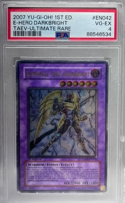 Yu Gi Oh 2007 Elemental Hero Darkbright  First Edition TAEV ENO42 Ultimate Rare - Image 1 of 2