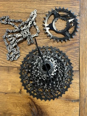 SRAM 1x11 Cassette, Chain And Chainring - Image 1 of 4