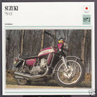 1972 Suzuki 750cc GT (738cc) Japon moto photo spécifications info carte statistique