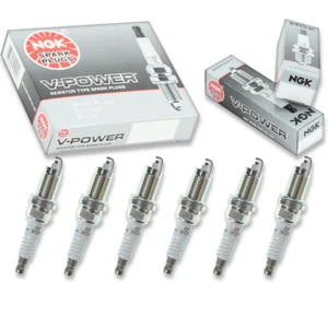 6 pc NGK 7252 FR5-1 V-Power Spark Plugs for SP428 RFN14LY RC14E5 RC12LYC xe - Picture 1 of 4
