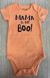 Okie Dokie Orange One Piece. “Mama Is My Boo” On Front. Size 3 Months. NWT - Picture 1 of 7