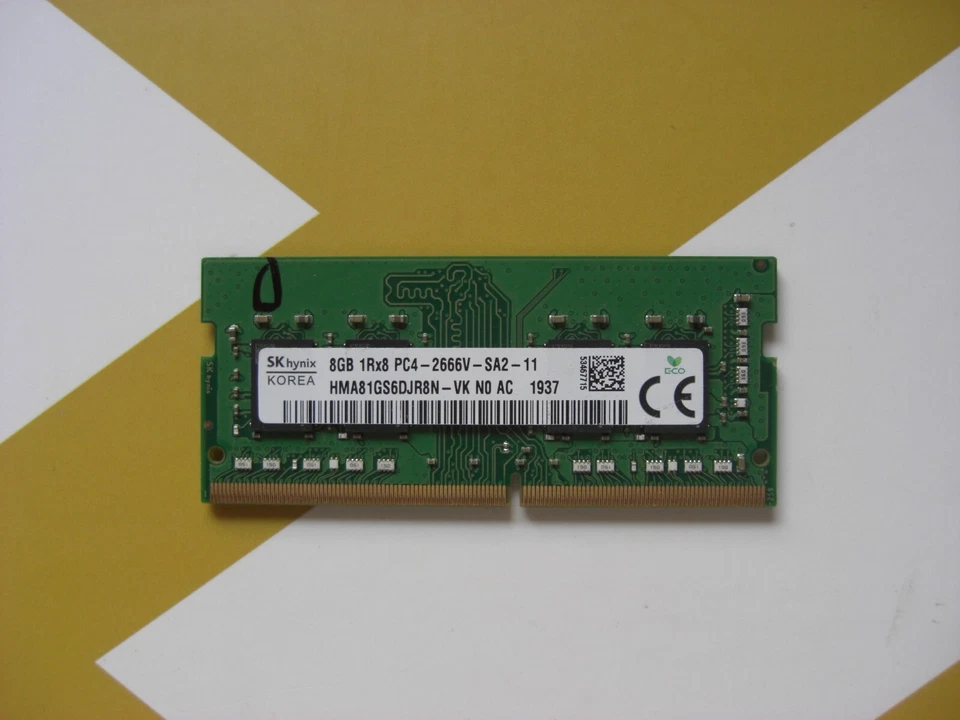 MODULO RAM MEMORIA HYNIX DDR4 8GB 1Rx8  PC4  2666V-SA2-11 1937 SPED.GRATIS - Immagine 1 di 1
