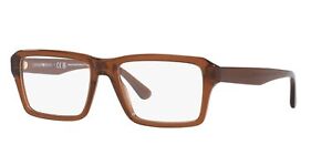 EMPORIO ARMANI EA3206 5044 Shiny Transpnt Brown Demo Lens 56 mm Men's Eyeglasses