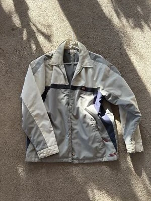 Vintage Quiksilver Winter Puffer Jacket Men's Large Gray  / white RARE - Image 1 of 4