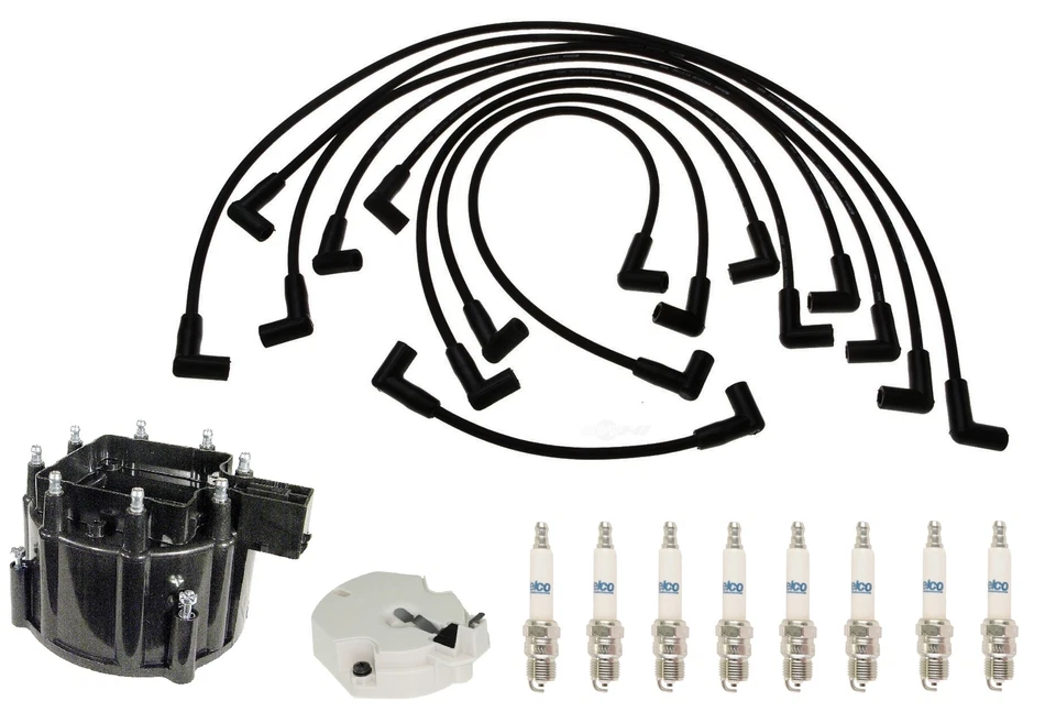ACDelco Ignition Kit Distributor Rotor Cap Wire Spark Plugs For Chevy G30 V8 5.7 - Image 1 of 1