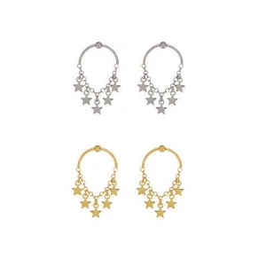 Pendientes de fiesta en plata y plata bañada en oro - Imagen 1 de 1