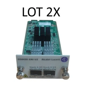 New Lot 2x Alcatel-Lucent OS6450-XNI-U2 10 Gigabit SFP Stacking Module - Picture 1 of 3