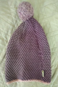 Janus 100% Virgin Wool Lilac Winter Bobble Hat size 53-55 (4-10 Years) - Picture 1 of 3
