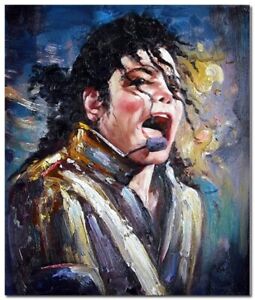 100% Hand Painted Oil Painting on Canvas Art - Michael Jackson (HUGE SIZE)