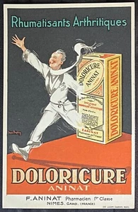 Man Pops Out of Box Doloricure Aninat Medicine~Leon Dupin Poster Style Postcard - Picture 1 of 2