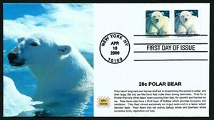 USA, SCOTT # 4387 & 4389, MPG FDC COVER OF POLAR BEAR FROM SHEET & COIL, 2009 - Picture 1 of 1