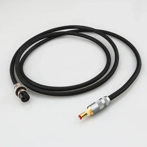 Pure Silver Conductor GX16 2Pole DC 2.1/2.5 HiFi AC DC Linear Power Supply Cable - Picture 1 of 10