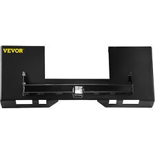 VEVOR 1/4" Thick Skid Steer Mount Plate Quick Attach W/ 2" Hitch Adapter Black