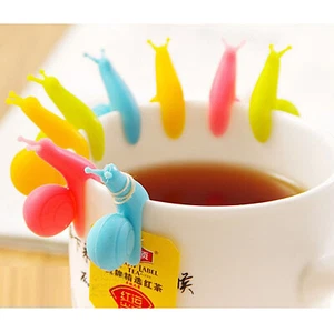 10x TEA BAG SNAIL Shape Tea Bags Herb Leaf Spice Mug Holder Hook UK - Picture 1 of 2