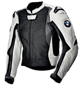 BMW Biker Motorbike Leather Jacket Men Motorcycle Racing Jacket-50-52-54-56-58 - Picture 1 of 4