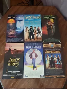 Kevin Costner (6) VHS Lot - Field of Dreams - Dances With Wolves - more! - Picture 1 of 7
