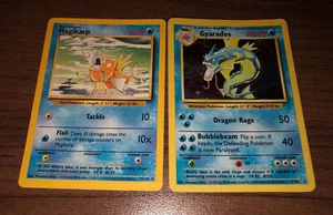 Pokémon GYARADOS 1999 Holo 6/102 y MAGIKARP 35/102 LOTE MAGOS ILIMITADOS WOTC - Imagen 1 de 12