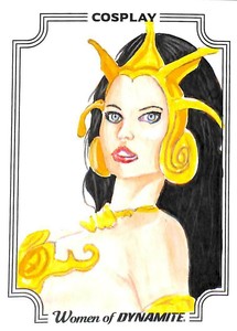 Cosplay Woman of Dynamite Sketch Card by Scott Harrell ta