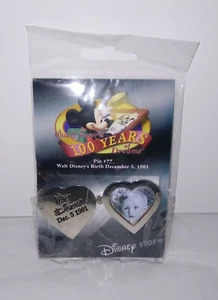 WALT DISNEY 100 YEAR BIRTHDAY ANNIVERSARY DREAMS LOCKET PIN Mickey VINTAGE RARE - Picture 1 of 4