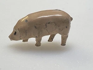 Vintage Figurine Miniature Pig Ceramic Pink - Picture 1 of 7