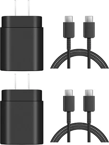 25w Type USB-C Super Fast Wall Charger+6FT Cable For Samsung Galaxy S20 S21 S222 - Picture 1 of 7