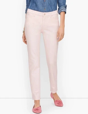 Talbots Slim Ankle Jeans Size Curvy 14 French Pink NWT - Image 1 of 4
