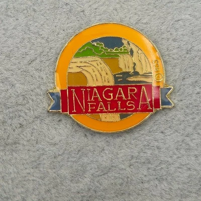 Prendedor de solapa esmaltada de las Cataratas del Niágara recuerdo coleccionable de colección de 1 pulgada Foto 1 de 3