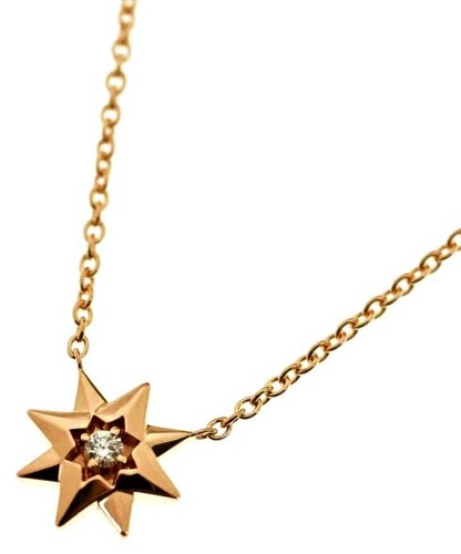 Collana con ciondolo Christian Dior Etoile des Vents in oro rosa 18 kt con diamanti