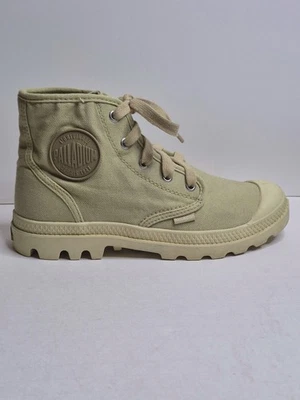 PALLADIUM Boots Womens 7.5 Beige Pampa Hi Sahara Hiking Combat Jungle Canvas Lug - Image 1 of 4