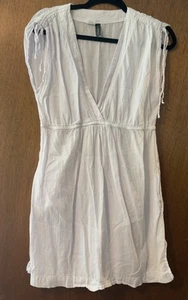 Lauren by Ralph Lauren Swimsuit Coverup White Tunic Size Medium Pockets Ties - Picture 1 of 6
