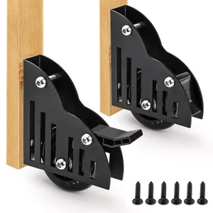 2 Pack Sliding Library Ladder Floor Roller with Brake Movable Floor Wheels wi... - Picture 1 of 8