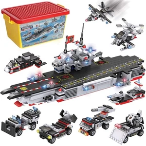 825pc Military Aircraft Carrier Fleet Construction Toy - 8-in-1 Naval Battles... - Picture 1 of 7