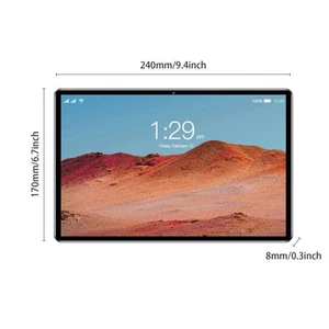 Silver US Plug Tablet 6GB+128GB 10.1 Inch 1960*1080 High-Clear Android13 4G CMM - Picture 1 of 9