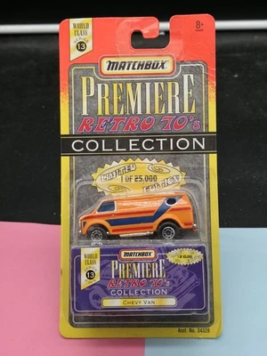 🏁 MATCHBOX PREMIERE RETRO 70's COLLECTION LIMITED EDITION CHEVY VAN 1997 🏁 - Image 1 of 2