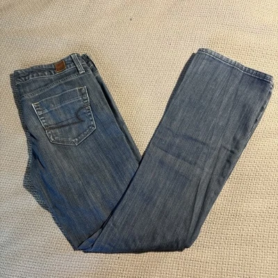American Eagle True Bootcut Jeans Size 4 Low Rise Dark Wash Denim 97% Cotton - Image 1 of 4
