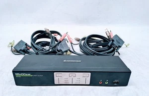 IOGEAR GCS1642 2-Port DualView Dual-Link Black DVI KVMP Switch w/Cable Audio - Afbeelding 1 van 5