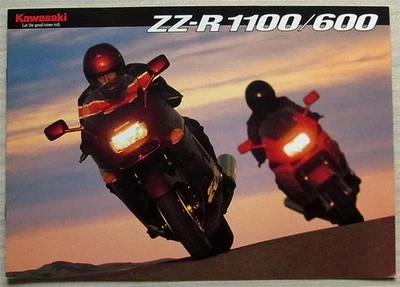 KAWASAKI ZZ-R1100/600 MOTORCYCLES Sales Brochure 1995 #99949-1012 ALL E IV-XI - Image 1 of 4